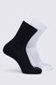 Macpac Everyday Crew Sock — 2 Pack, Black/White, hi-res