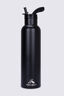 Macpac Insulated Standard Bottle with Straw Lid — 630ml, Black, hi-res