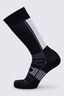 Macpac Tech Ski Sock, Black/Vapour/New Maroon, hi-res