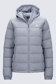 Macpac Women's Halo Hooded Down Jacket ♺, Minimal Grey, hi-res
