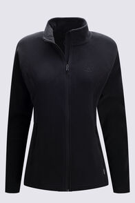 Macpac Women's Tui Fleece Jacket, True Black, hi-res