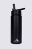 Macpac Insulated Wide Mouth Bottle with Straw Lid — 530ml, Black, hi-res