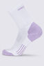 Macpac Trail Crew Sock, White/African Violet, hi-res