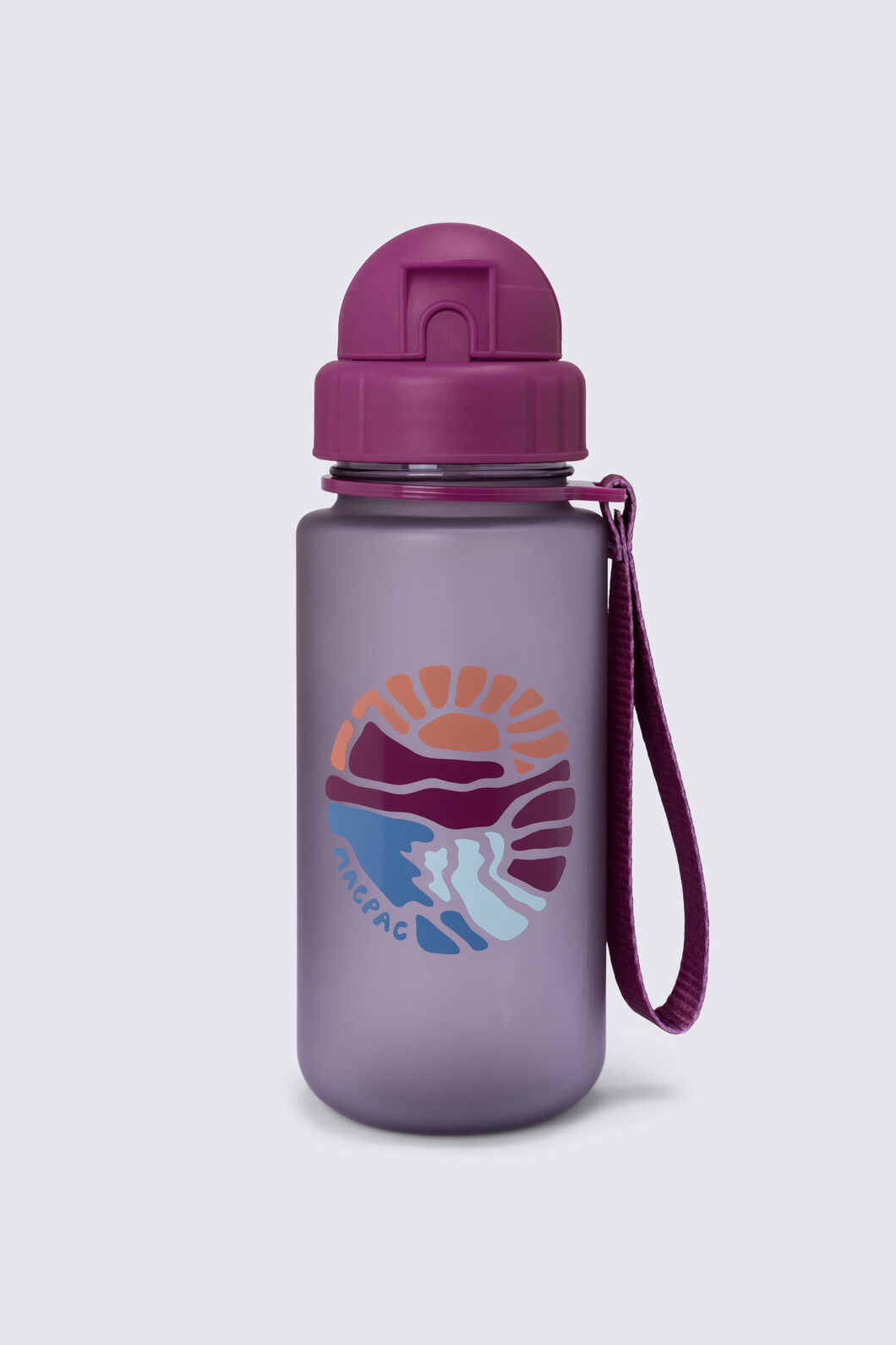 Macpac Kids 400ml Drink Bottle V2, Abstract Nature Grapeade, hi-res