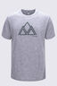 Macpac Men's 180 Merino T-Shirt, Grey Marle/Kombu Green, hi-res