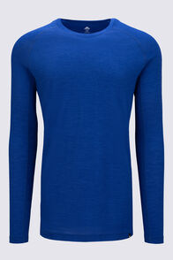 Macpac Men's 150 Merino Long Sleeve Top, Surf the Web Marle, hi-res