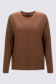 Macpac Women's Eva Long Sleeve T-Shirt, Toffee, hi-res