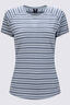 Macpac Women's Ella 180 Merino T-Shirt, Surf Spray Stripe, hi-res