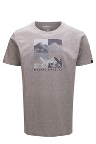 Macpac Men's Quattro Mountain Short Sleeve Tee, Grey Marle, hi-res