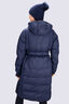 Macpac Women's Thebe long Down Coat, Baritone Blue, hi-res