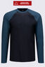Macpac Men's Long Sleeve Rash Top, Black/Reflecting Pond, hi-res