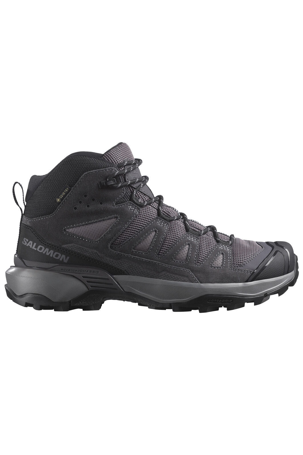 Salomon Women's X Ultra 360 LTR MID GTX Hiking Boots, Shark/Nine Iron/Cloud Grey, hi-res