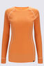 Macpac Women's Geothermal Long Sleeve Top, Tangerine, hi-res