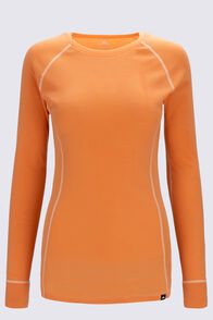 Macpac Women's Geothermal Long Sleeve Top, Tangerine, hi-res