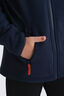 Macpac Kids' Mini Mountain Hooded Fleece Jacket, Navy/Pureed Pumpkin, hi-res