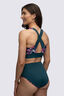 Macpac Women's Reversible High-Waisted Bikini Bottoms, DeepTeal/Shatter Print, hi-res