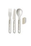 Sea to Summit Detour Stainless Steel Cutlery Set &mdash; 3 Piece, Steel/Laurel Wreath, hi-res