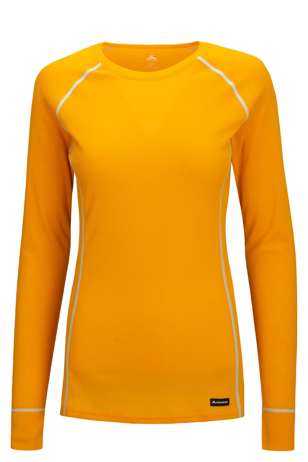 Macpac Women's Geothermal Long Sleeve Top, Cadmium Yellow, hi-res