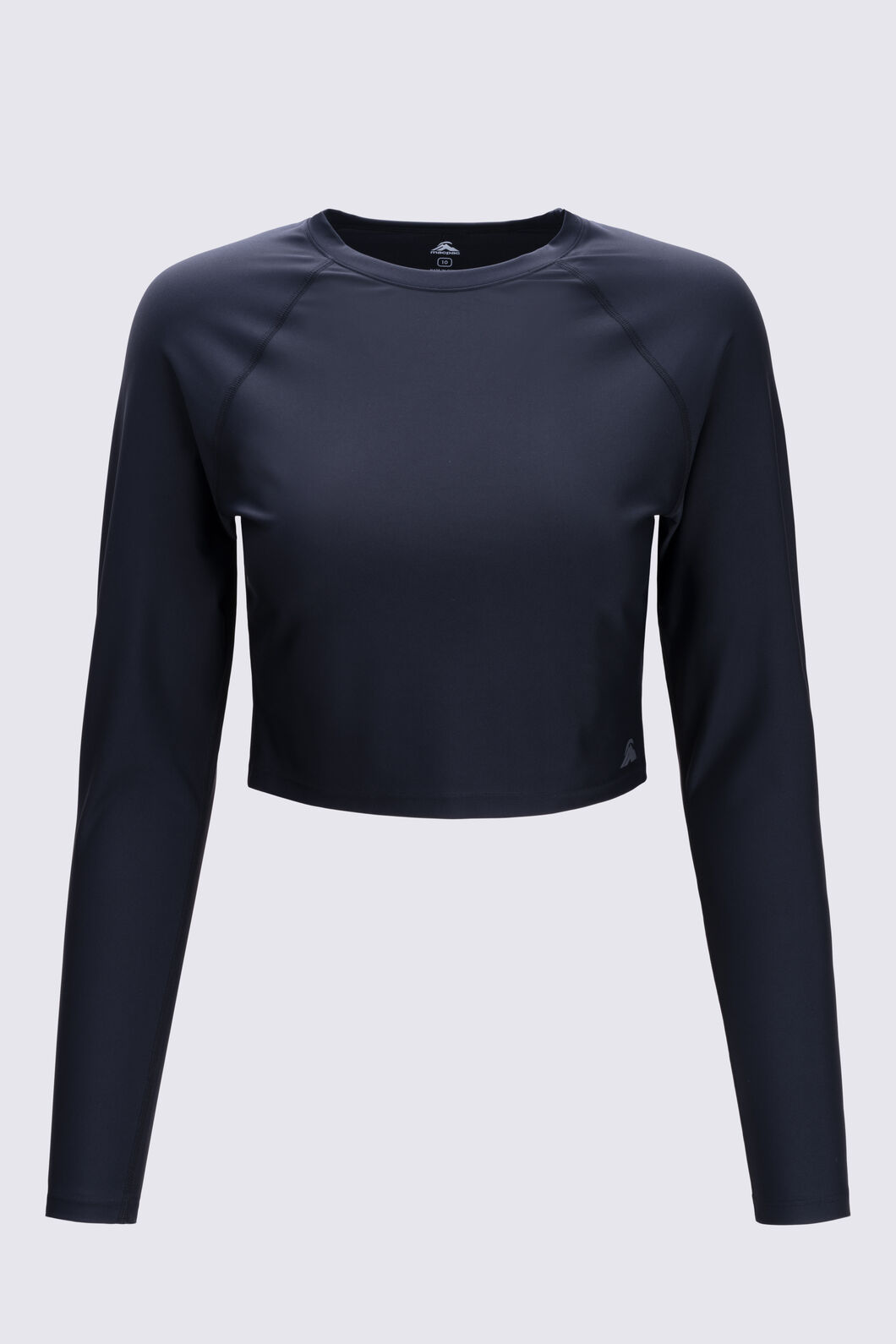 Macpac Women's Cropped Rash Top, Black, hi-res