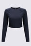 Macpac Women's Cropped Rash Top, Black, hi-res