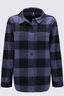 Macpac Women's Hudson Overshirt, Peacoat Plaid, hi-res