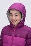 Macpac Kids' Halo Hooded Down Jacket, Boysenberry/Rose Violet, hi-res