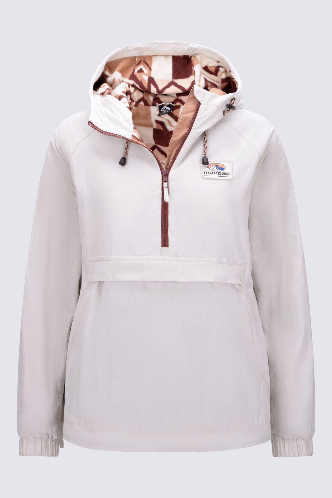Macpac Women&rsquo;s Heritage Fleece Lined Windbreaker, Moonbeam/Heritage Print, hi-res