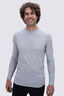 Macpac Men's 150 Merino Long Sleeve Top, Light Grey Marle, hi-res