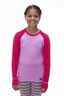 Macpac Kids' Geothermal Long Sleeve Top, Orchid/Raspberry Wine, hi-res