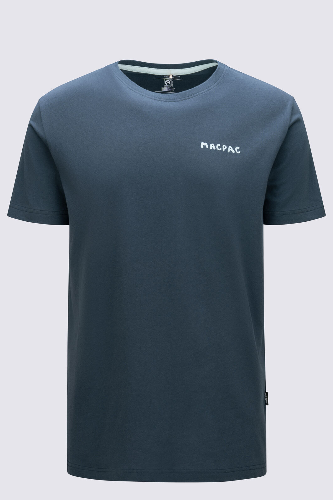 Macpac Men's Abstract Nature New Cotton Short Sleeve T-Shirt, Midnight Navy, hi-res