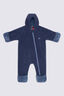 Macpac Baby Acorn Fleece Onesie, Navy, hi-res