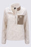 Macpac Women's Kindling Fleece Pullover, Coconut Milk Print, hi-res