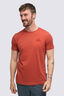 Macpac Men's Vintage Embroidered Fairtrade Organic Cotton T-Shirt, Tandoori, hi-res