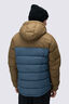 Macpac Men's Halo Hooded Down Jacket ♺, Kangaroo/Bering Sea, hi-res