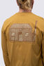 Macpac Men's Waihohonu Hut Fairtrade Organic Cotton Long Sleeve T-Shirt, Medal Bronze, hi-res