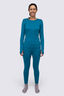 Macpac Women's 220 Merino Long Johns, Ocean Depths, hi-res