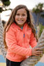 Macpac Kids' Mini Mountain Hooded Fleece Jacket, Living Coral, hi-res