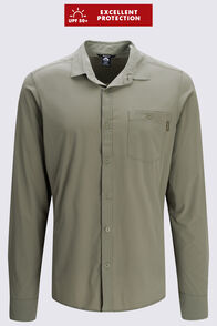 Macpac Men's Eclipse Long Sleeve Shirt, Deep Lichen Green, hi-res