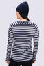 Macpac Women's Ella 180 Merino Long Sleeve T-Shirt, French Oak/Navy Stripe, hi-res
