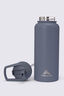 Macpac Insulated Wide Mouth Bottle with Straw Lid &mdash; 1L, Slate Grey, hi-res