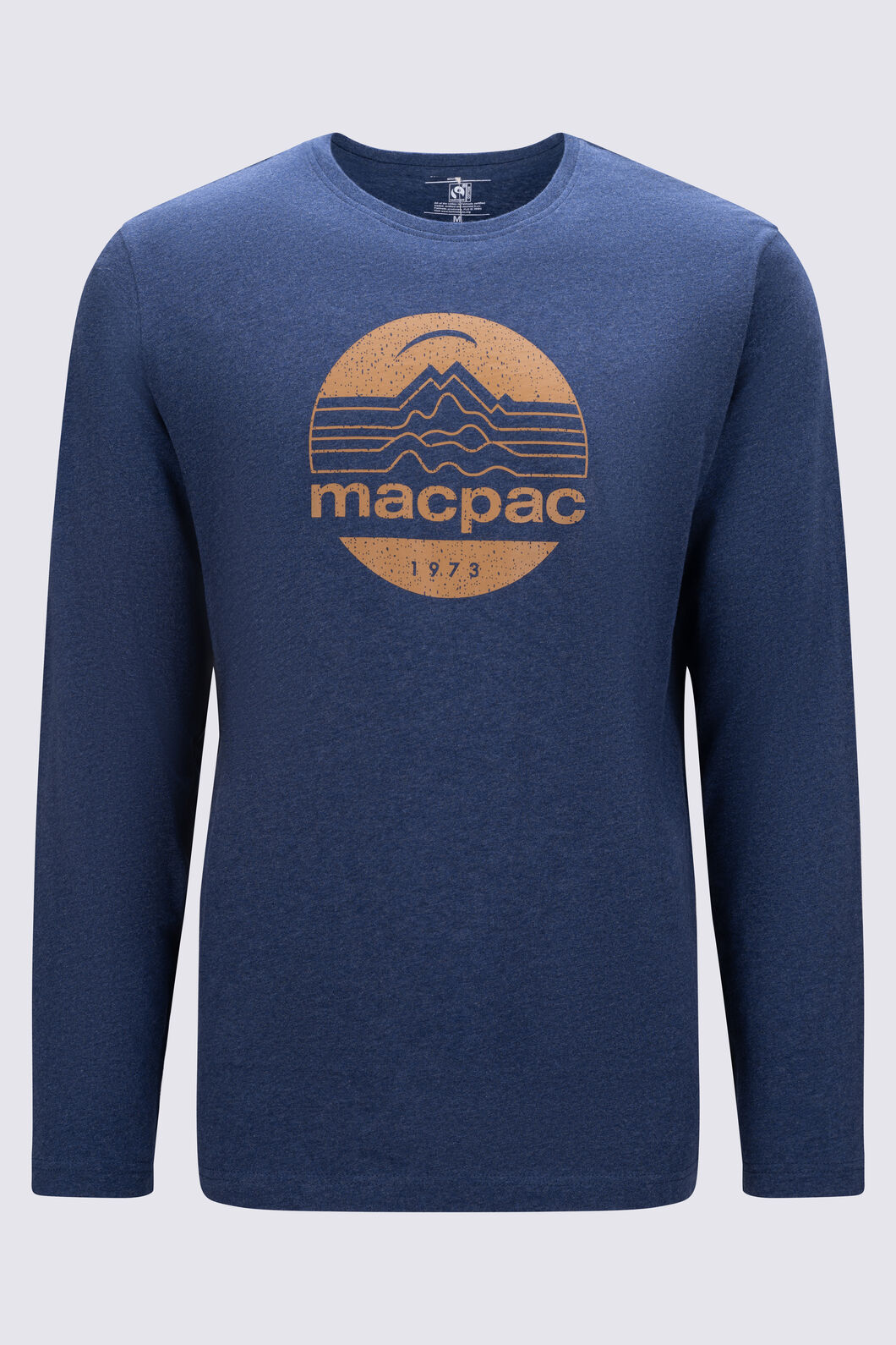 Macpac Men's Retro Graphic Long Sleeve T-Shirt, Oceana Marle, hi-res