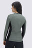 Macpac Women's Long Sleeve Rash Top, Black/Duck Green, hi-res