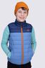 Macpac Kids' Uber Light Down Vest ♺, Medieval Blue, hi-res