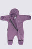 Macpac Baby Acorn Fleece Onesie, Black Plum, hi-res