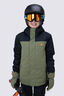 Macpac Kids' Spree Snow Jacket, Black/Four Leaf Clover, hi-res