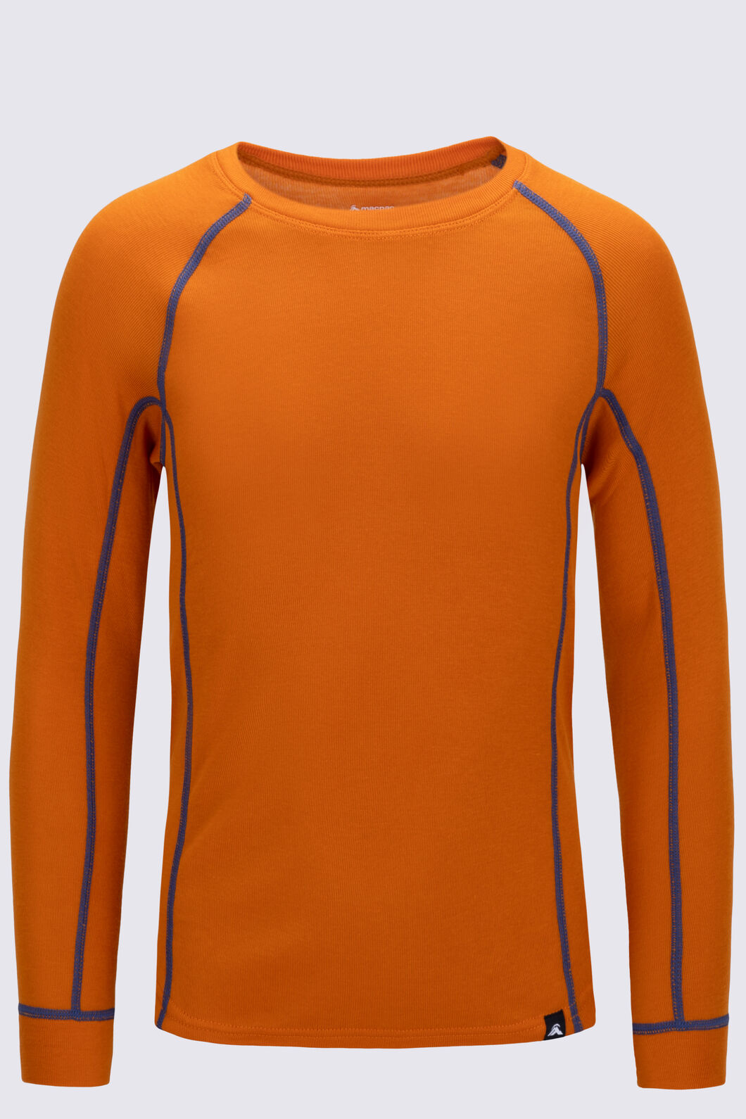 Macpac Kids' Geothermal Long Sleeve Top, Marmalade, hi-res