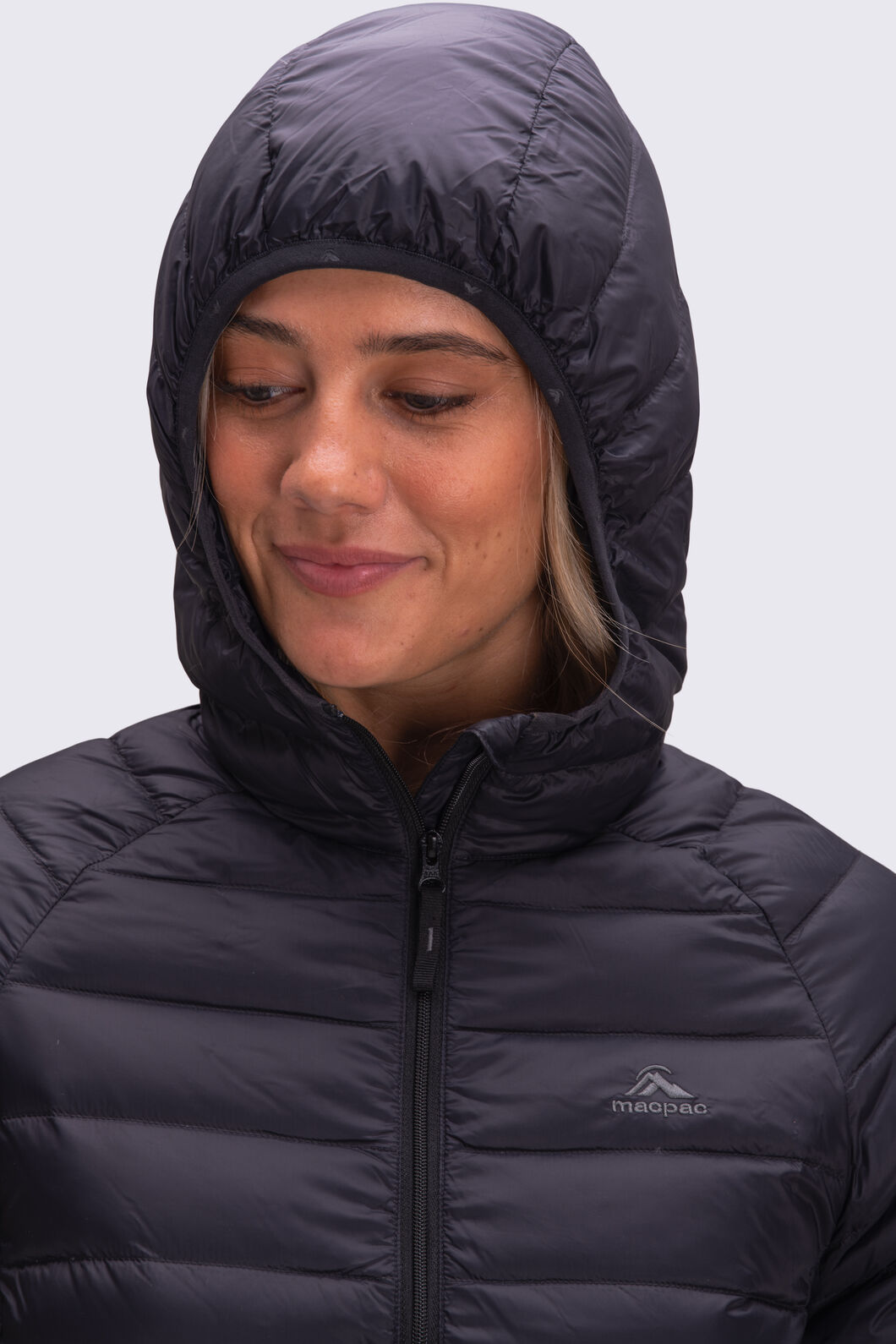 Xersion Women's Hooded Mid Length Lightweight Puffer Jacket