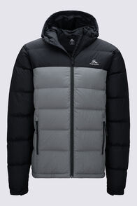 Macpac Men's Halo Hooded Down Jacket ♺, Black/Smoked Pearl, hi-res