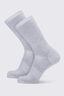 Macpac Everyday Crew Sock — 2 Pack, Light Grey Marle, hi-res