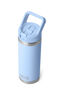 YETI® Rambler® Bottle with Straw Cap — 18 oz, Big Sky Blue, hi-res